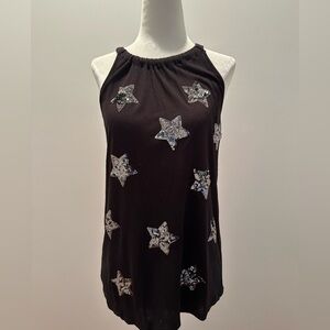 INC WOMENS Halter sequin shirt w stars  size Xs